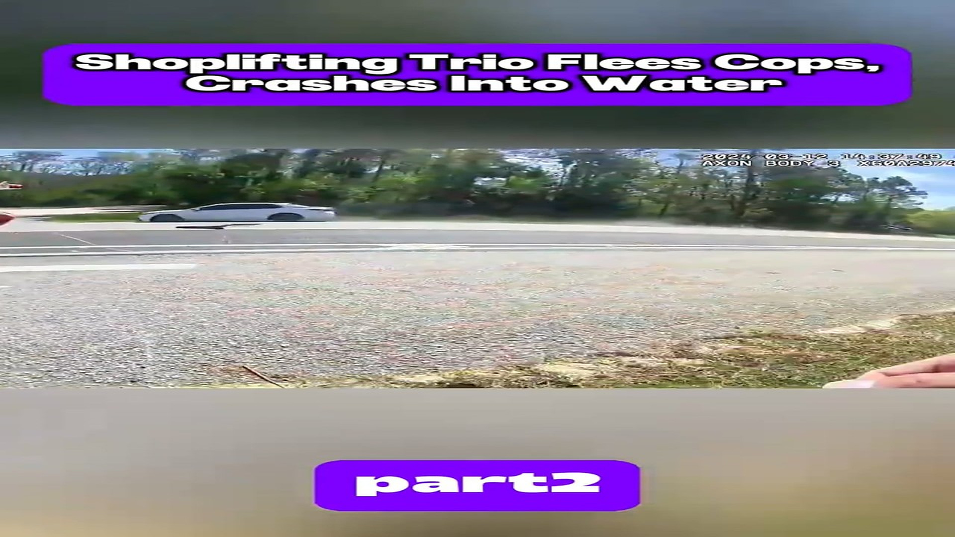 Full Video : Shoplifting Trio Flees Cops, Crashes Into Water#copsusa #policeoff