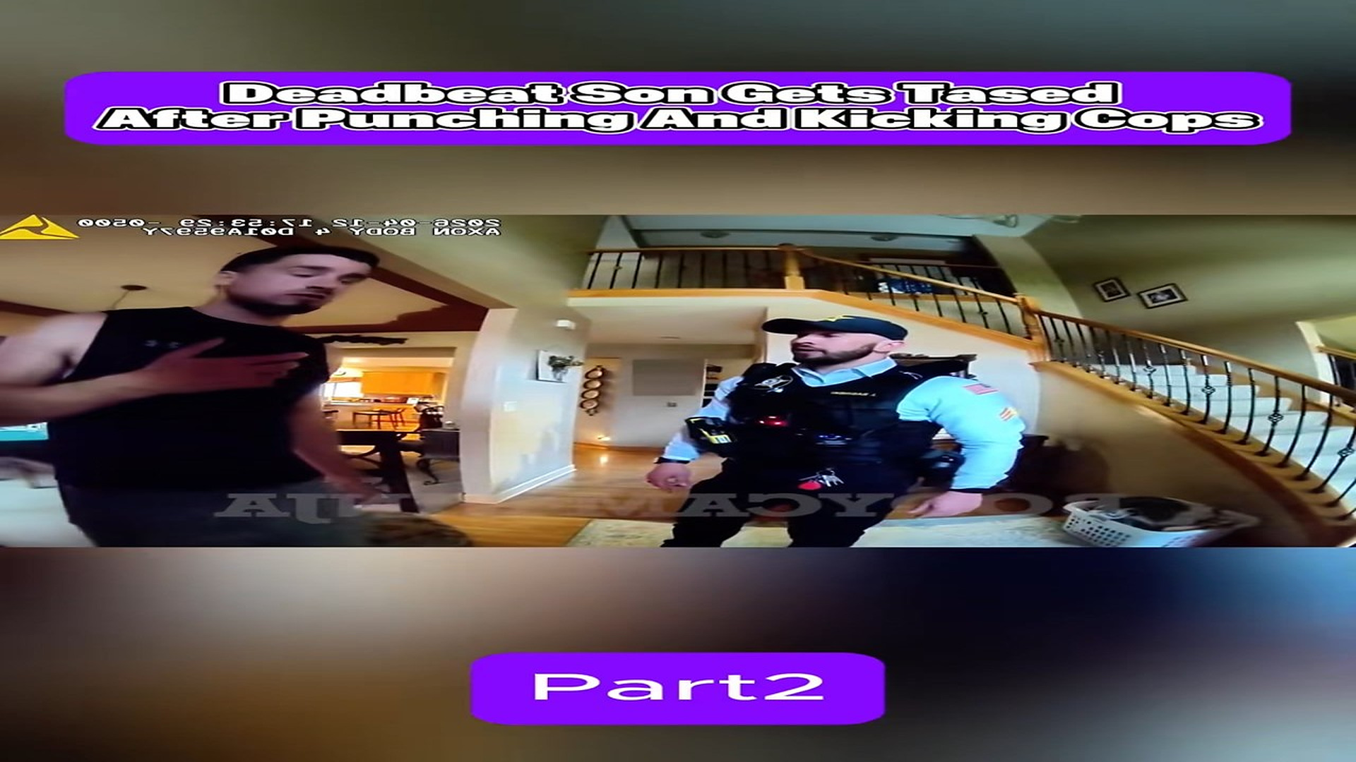 Full Video : Deadbeat Son Gets Tased After Punching And Kicking Cops#cops #copsusa��� #policeofficer #bodycam (1)