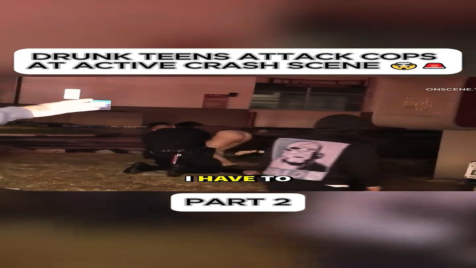 Full Video : DRUNK TEENS ATTACK COPS AT ACTIVE CRASH SCENE �� #cops #copsoftiktok #policeofficer #bodycam #fyp (1)